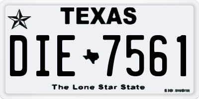 TX license plate DIE7561
