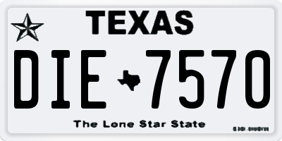 TX license plate DIE7570