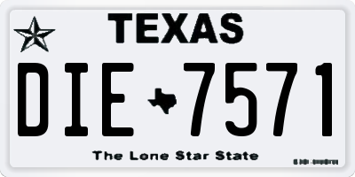 TX license plate DIE7571