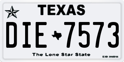 TX license plate DIE7573