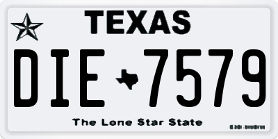 TX license plate DIE7579
