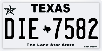 TX license plate DIE7582