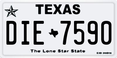 TX license plate DIE7590