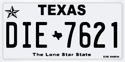 TX license plate DIE7621
