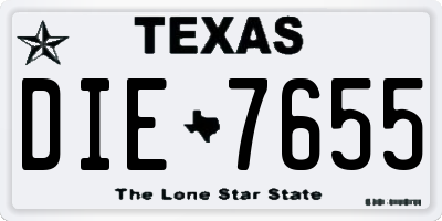 TX license plate DIE7655