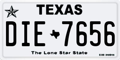 TX license plate DIE7656