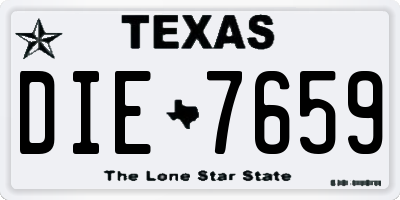 TX license plate DIE7659
