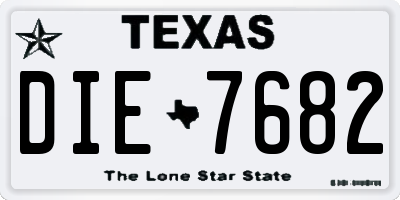 TX license plate DIE7682