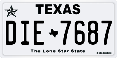 TX license plate DIE7687