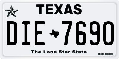 TX license plate DIE7690