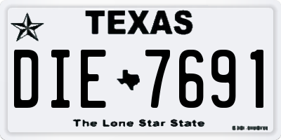 TX license plate DIE7691