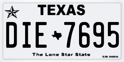 TX license plate DIE7695