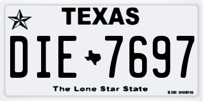 TX license plate DIE7697