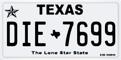 TX license plate DIE7699