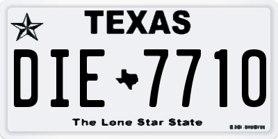 TX license plate DIE7710