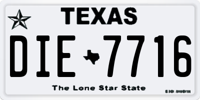 TX license plate DIE7716