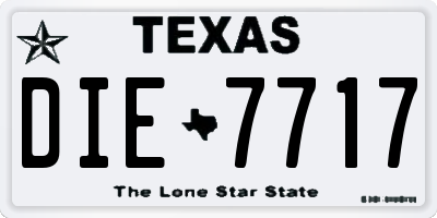 TX license plate DIE7717