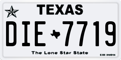TX license plate DIE7719