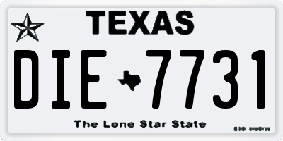 TX license plate DIE7731