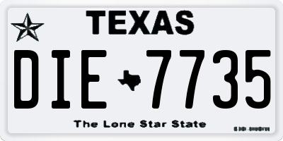 TX license plate DIE7735