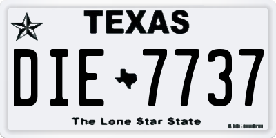 TX license plate DIE7737