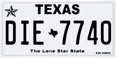 TX license plate DIE7740