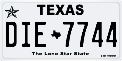 TX license plate DIE7744