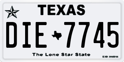 TX license plate DIE7745