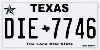 TX license plate DIE7746