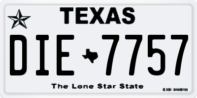 TX license plate DIE7757