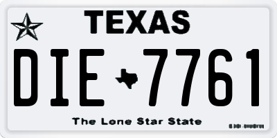 TX license plate DIE7761