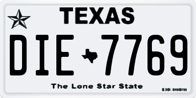 TX license plate DIE7769