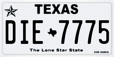 TX license plate DIE7775