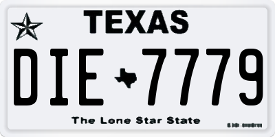 TX license plate DIE7779