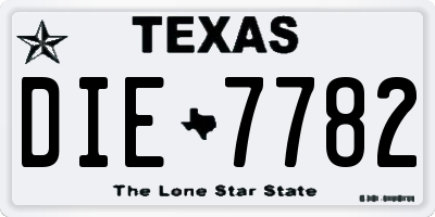 TX license plate DIE7782