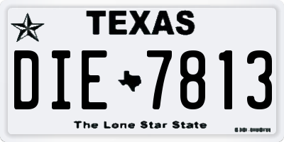 TX license plate DIE7813