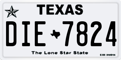 TX license plate DIE7824