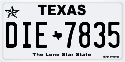 TX license plate DIE7835