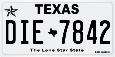 TX license plate DIE7842