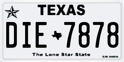 TX license plate DIE7878