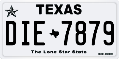 TX license plate DIE7879