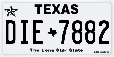 TX license plate DIE7882