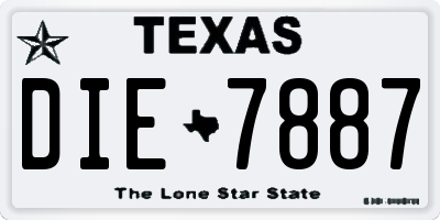 TX license plate DIE7887