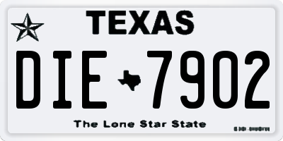 TX license plate DIE7902