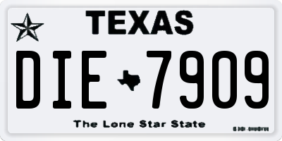 TX license plate DIE7909