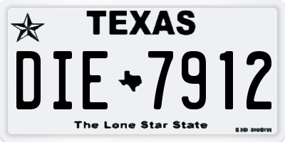 TX license plate DIE7912