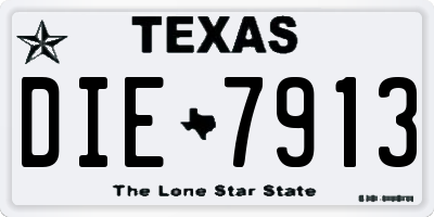 TX license plate DIE7913