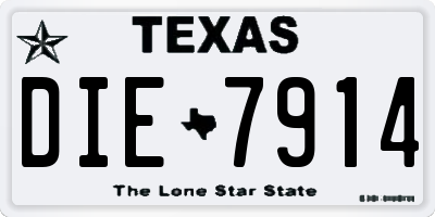 TX license plate DIE7914