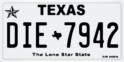 TX license plate DIE7942