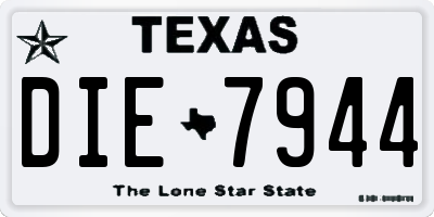 TX license plate DIE7944